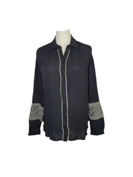 Amuse Society Tops - NWT Amuse Society Beach Vida Bling Jetset Woven Button Down Blouse Small